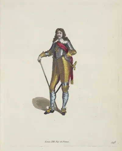 Ludvík XIII., francouzský král. Louis XIII, Roy de France., Charles Grignion