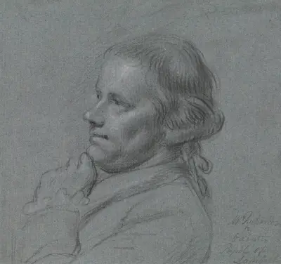Portrait study of John Inigo Richards, R.A. av Charles Grignion