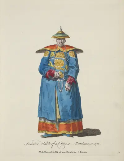 Letní oděv čínského mandarína v roce 1700, Charles Grignion