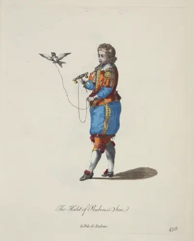 Rubensova syna v kostýmu. Le fils de Rubens., Charles Grignion