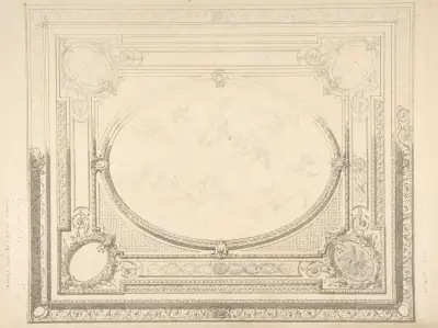 Takutsmyckning för Grand Salon av Jules-Edmond-Charles Lachaise