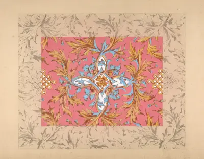 Takdekoration med blommönster av Jules-Edmond-Charles Lachaise