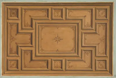 Design för ett dekorerat tak av Jules-Edmond-Charles Lachaise