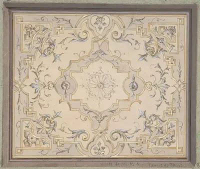Design för ett tak till ett arbetsrum (1800-talet) av Jules-Edmond-Charles Lachaise