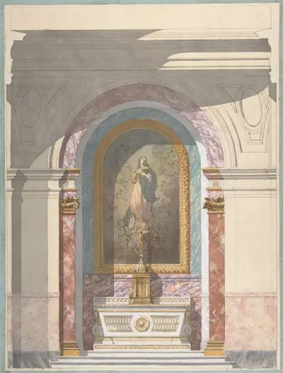 Förslag till altare (1800-talet) av Jules-Edmond-Charles Lachaise
