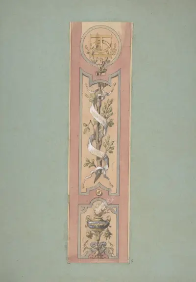 Takdekor för Fontainebleau (1800-talet) av Jules-Edmond-Charles Lachaise