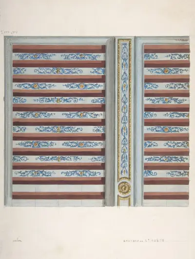 Takdekoration, Château de St. Aubin av Jules-Edmond-Charles Lachaise