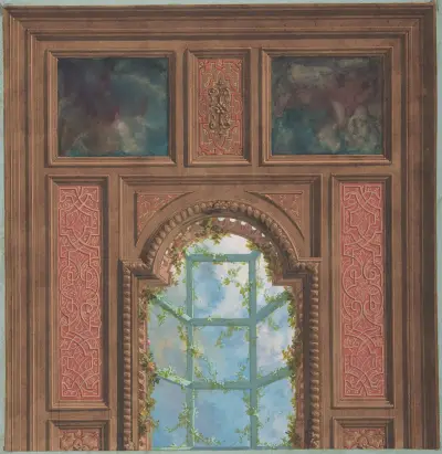 Design för kassettak (1800-talet) av Jules-Edmond-Charles Lachaise