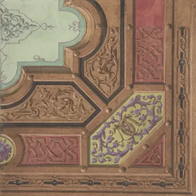 Takdekor för matsalen, Château de Cangé av Jules-Edmond-Charles Lachaise