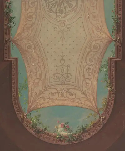 Design för galleritak, Hôtel Cottier av Jules-Edmond-Charles Lachaise