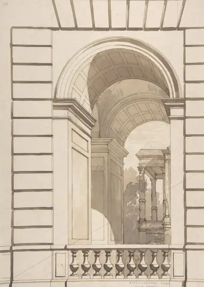 Projekt łuków stajni, Hôtel Candamo, Jules-Edmond-Charles Lachaise