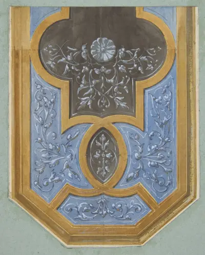 Takdekoration med rinceaux av Jules-Edmond-Charles Lachaise
