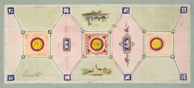 Design för målad dekor i en bagares butik av Jules-Edmond-Charles Lachaise
