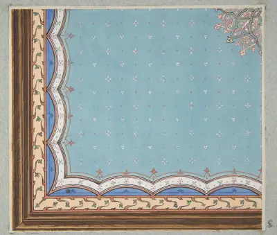 Design för målad takdekoration (1800-talet) av Jules-Edmond-Charles Lachaise