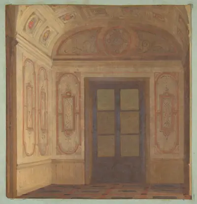 Design for the Vestibule of the Chateau de Lude (Sarthe) av Jules-Edmond-Charles Lachaise