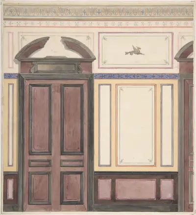 Mönster för väggpanel, Deepdene, Dorking, Surrey av Jules-Edmond-Charles Lachaise