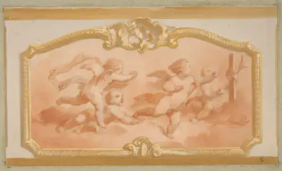 Design med putti av Jules-Edmond-Charles Lachaise