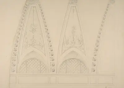 Designs for decorated pendentives von Jules-Edmond-Charles Lachaise
