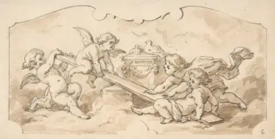 Putti i lek av Jules-Edmond-Charles Lachaise