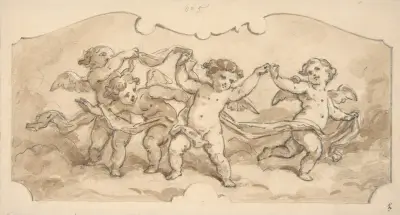 Putti i lek av Jules-Edmond-Charles Lachaise