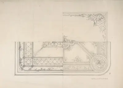 Three Designs for Ceilings, Hôtel Cottier av Jules-Edmond-Charles Lachaise