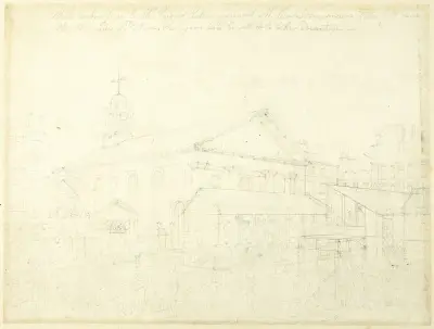 Study for Covent Garden Market, Westminster Election, from Microcosm of London av Augustus Charles Pugin