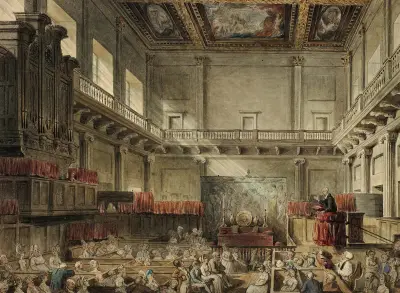 Studium kaplicy królewskiej w Whitehall do Microcosm of London, Augustus Charles Pugin