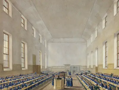 The Grammer School, Christ’s Hospital von Augustus Charles Pugin