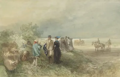 Aan de kust van de Zuiderzee av Charles Rochussen