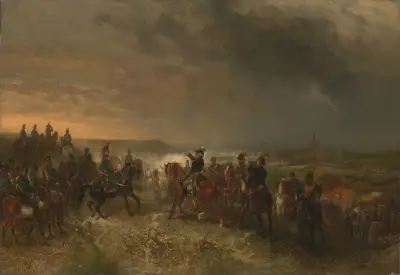 Die Schlacht bei Castricum von Charles Rochussen