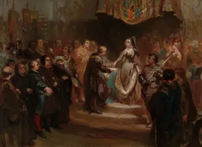 Maria von Burgund gewährt das Große Privileg, Anno 1477 von Charles Rochussen
