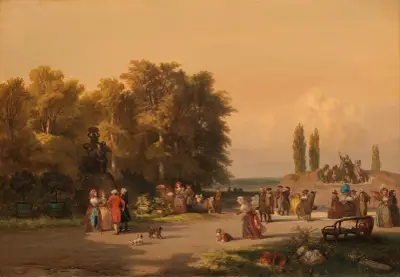 Park in the Vicinity of Paris av Charles Rochussen
