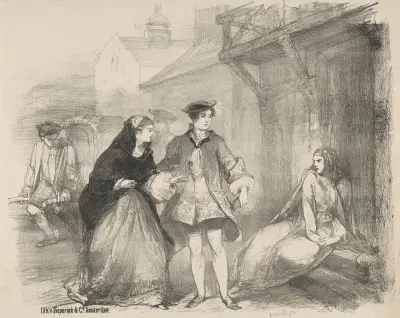 Scene from the play ‘The Fortune Teller’ av Charles Rochussen