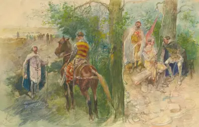 Szenen aus dem Mittelalter von Charles Rochussen
