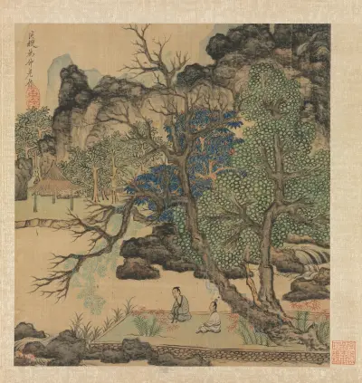 Scholars in a Garden av Chen Hongshou