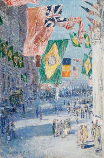 Allee der Alliierten; Brasilien, Belgien von Childe Hassam