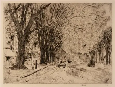 Easthampton-Ulmen im Mai von Childe Hassam