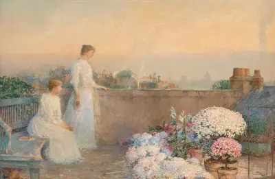 Skymning av Childe Hassam