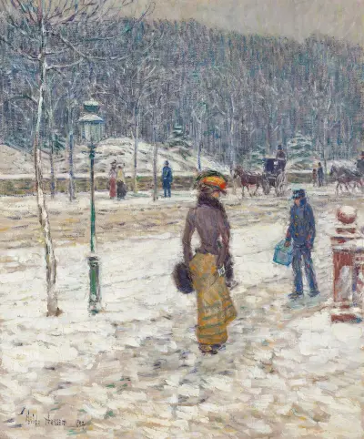 New York Street av Childe Hassam