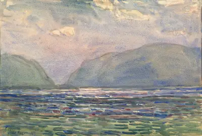 Middagstid ovanför Newburgh av Childe Hassam