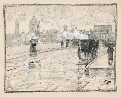 Rainy Day, Boston av Childe Hassam