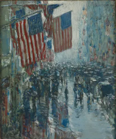 Rainy Day, Fifth Avenue av Childe Hassam