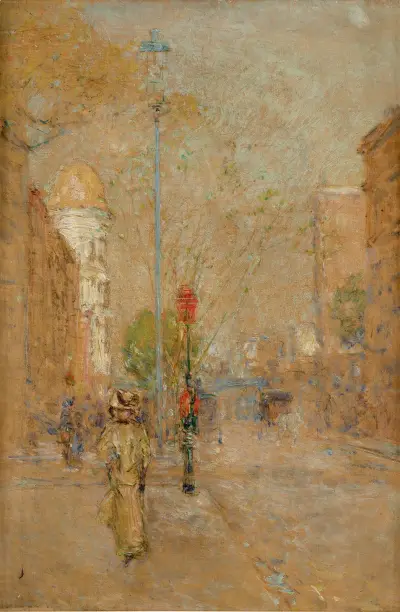 Frühling in der West 22nd Street, New York von Childe Hassam