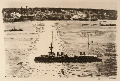 Den franska kryssaren av Childe Hassam
