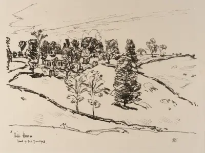 Das kleine Schulhaus im Land Nod von Childe Hassam