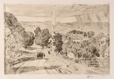 Das Dorf in Vermont (Peacham) von Childe Hassam
