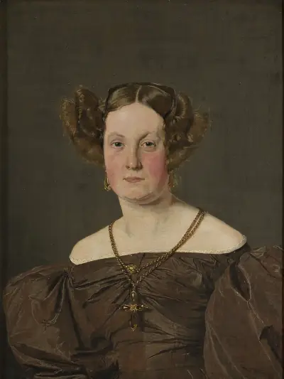 Adolphine Emelie Petersen, nee de Roepstorff av Christen Købke