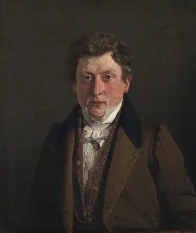 Portrait of the Artist´s Cousin and Brother-in-Law, the Grocer Christian Petersen av Christen Købke