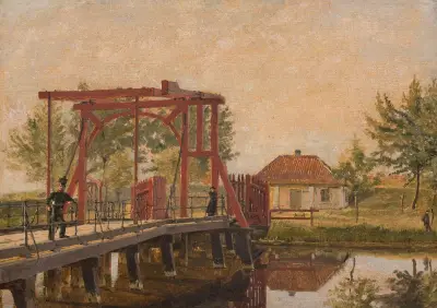 The Northern Drawbridge to the Citadel in Copenhagen av Christen Købke