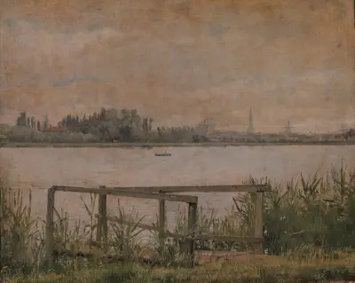 View of Copenhagen seen from Dosseringen av Christen Købke